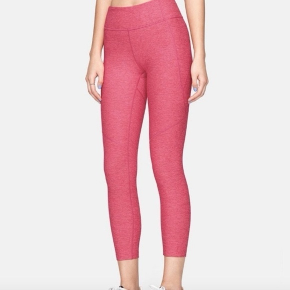 Outdoor Voices Warmup Pink Flamingo Workout 3/4 Leggings 24” Size Small